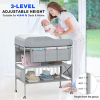 Thumbnail for Foldable Nappy Changing Table with Storage