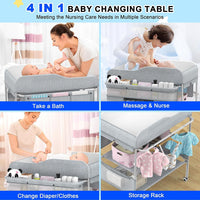 Thumbnail for Foldable Nappy Changing Table with Storage