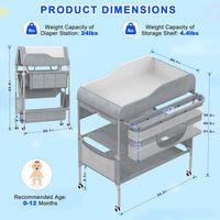 Thumbnail for Foldable Nappy Changing Table with Storage