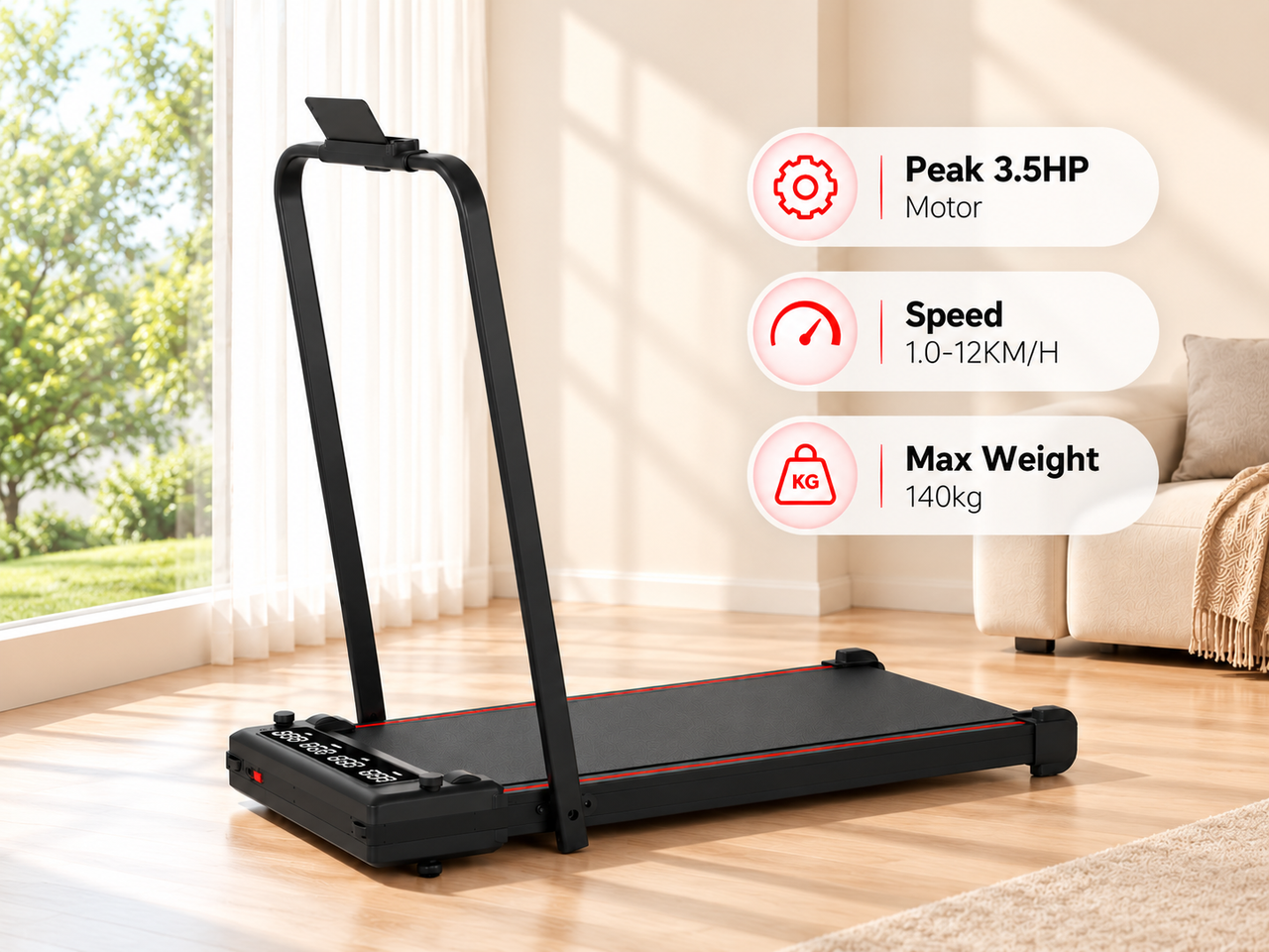 Foldable 4-in-1 Walking & Running Smart Treadmill