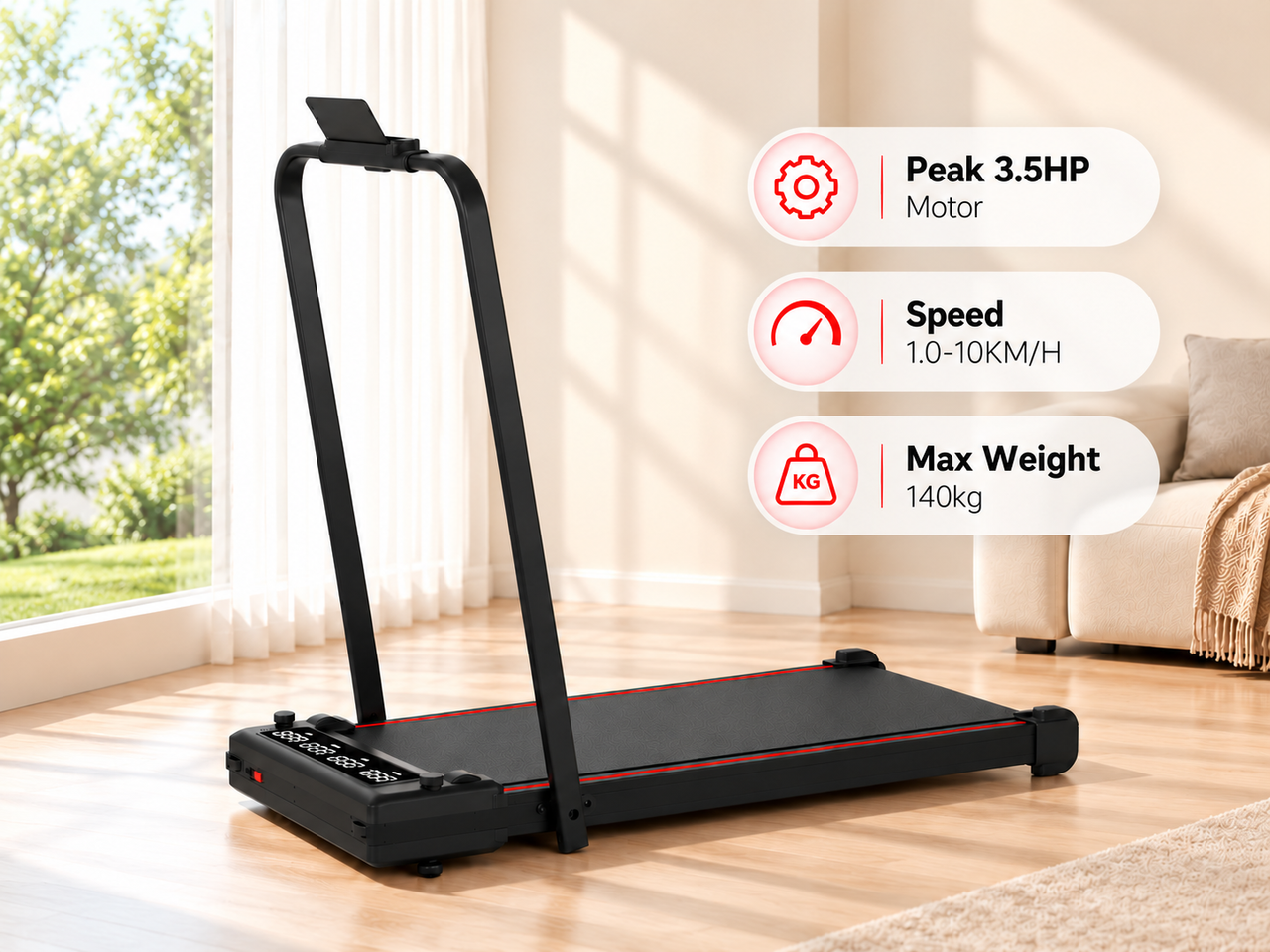 Foldable 4-in-1 Walking & Running Smart Treadmill