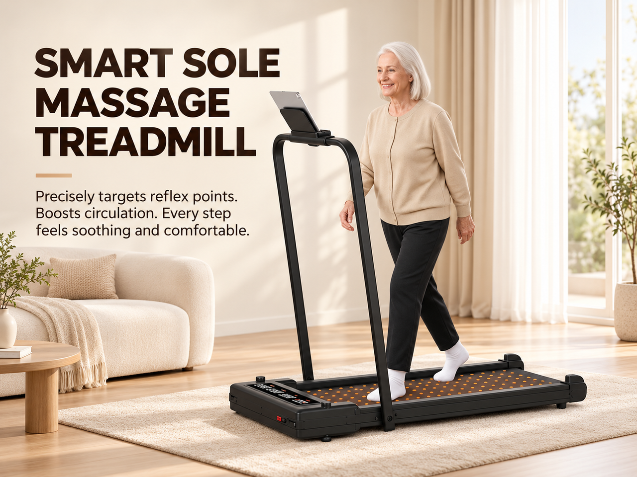 Foldable 4-in-1 Walking & Running Smart Treadmill