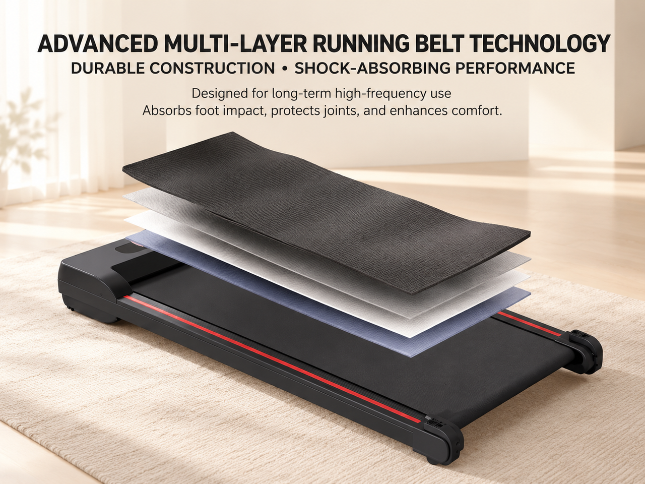Foldable 4-in-1 Walking & Running Smart Treadmill