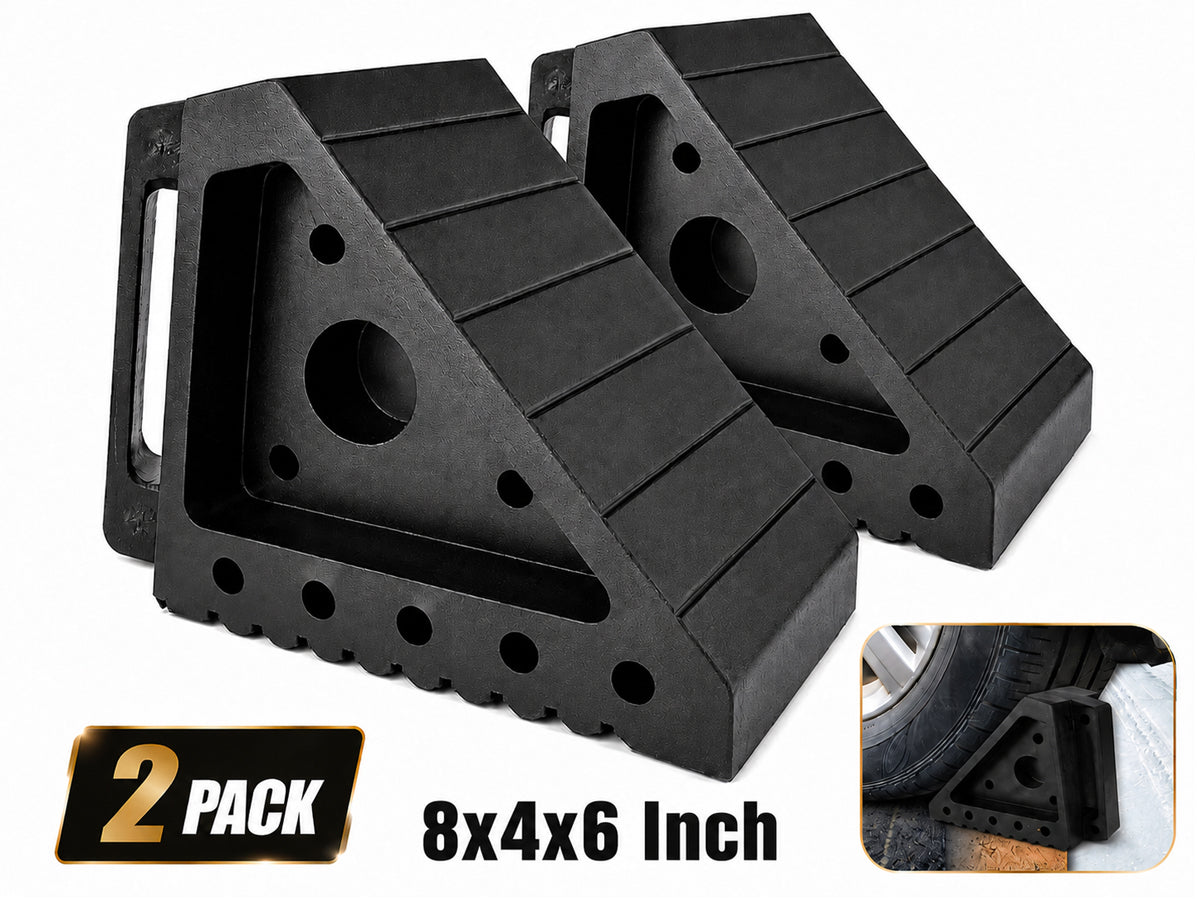 2PCS Solid Rubber Wheel Chock