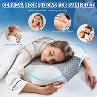 Thumbnail for BA-10-07-C_Cervical Neck Pillows Gray/White