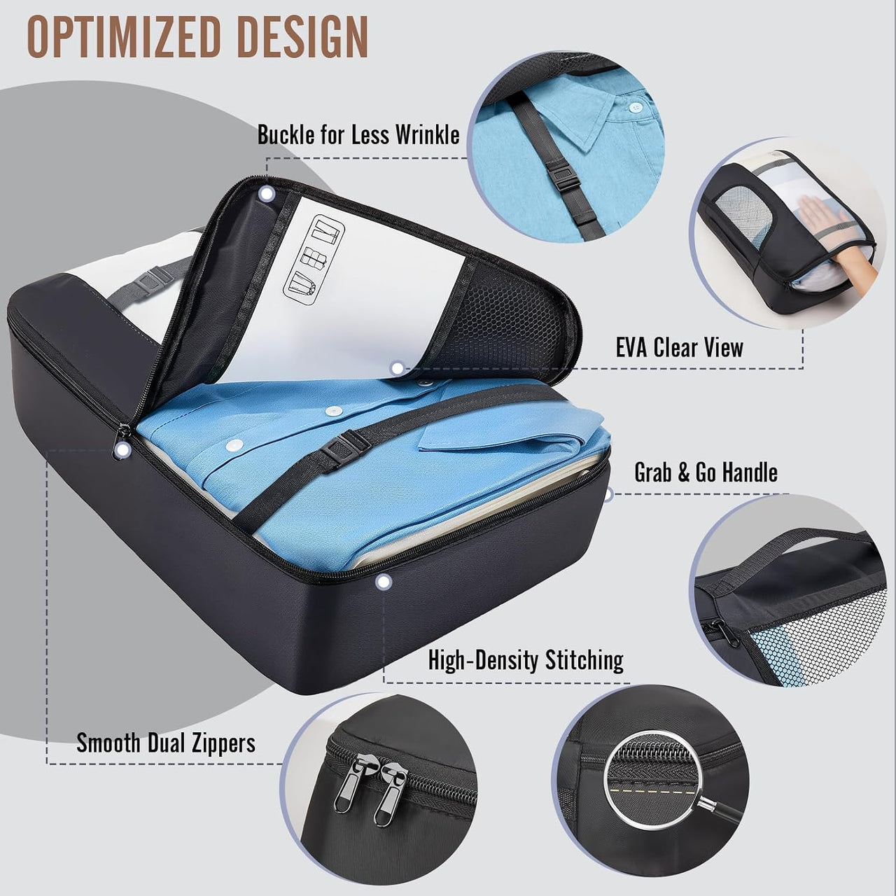 8Pcs Travel Luggage Packing Cubes