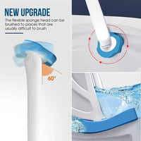 Thumbnail for Disposable Toilet Brush Holder Set with Replaceable Heads