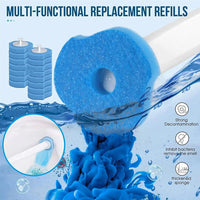 Thumbnail for Disposable Toilet Brush Holder Set with Replaceable Heads