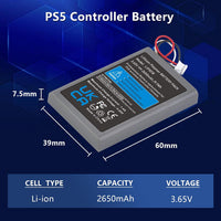 Thumbnail for PS5 Controller Battery 2-Pack 2650mAh
