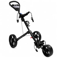 Thumbnail for Golf Club Buggy Trolley Cart Compact Foldable 3 Wheel
