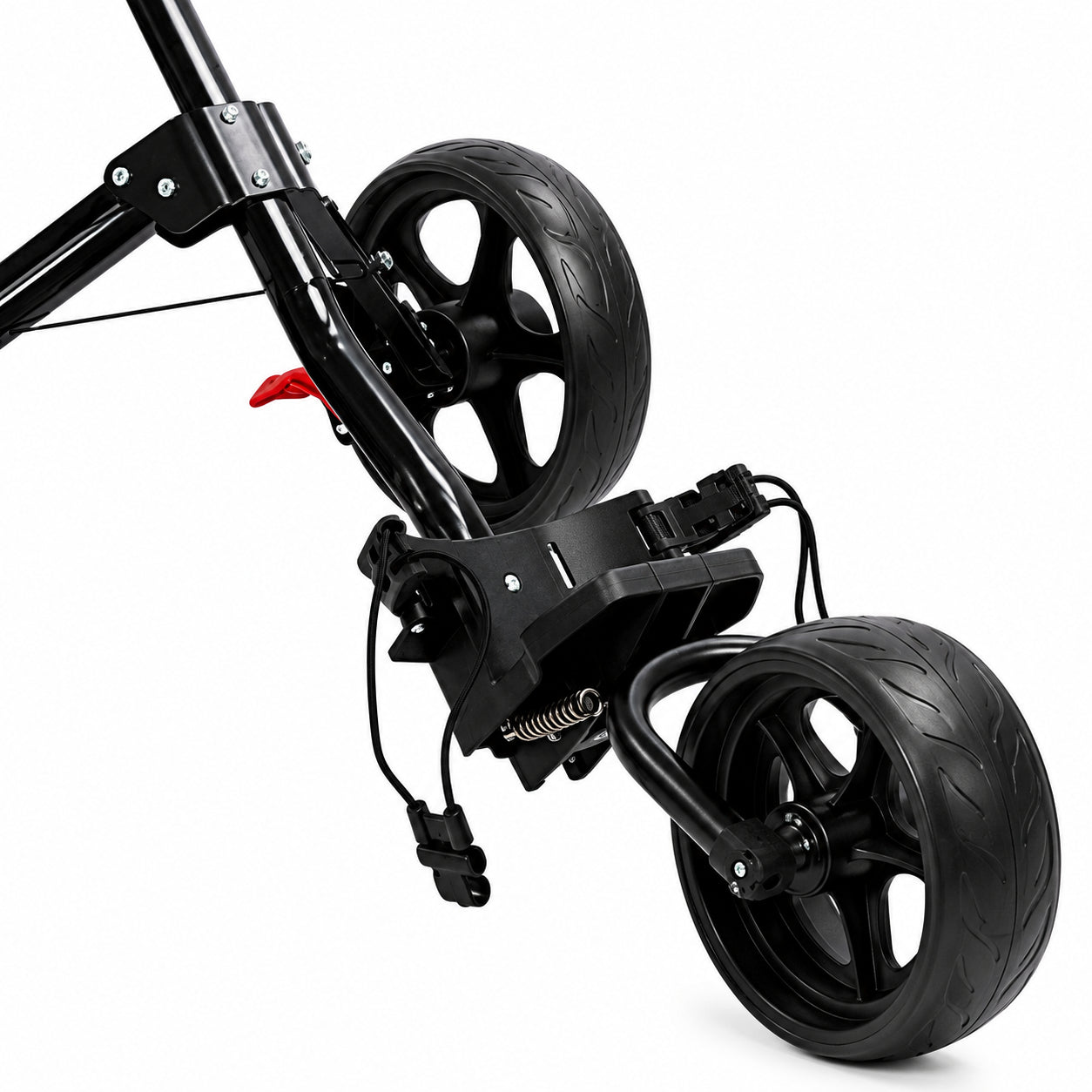 Golf Club Buggy Trolley Cart Compact Foldable 3 Wheel