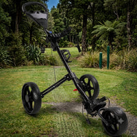 Thumbnail for Golf Club Buggy Trolley Cart Compact Foldable 3 Wheel