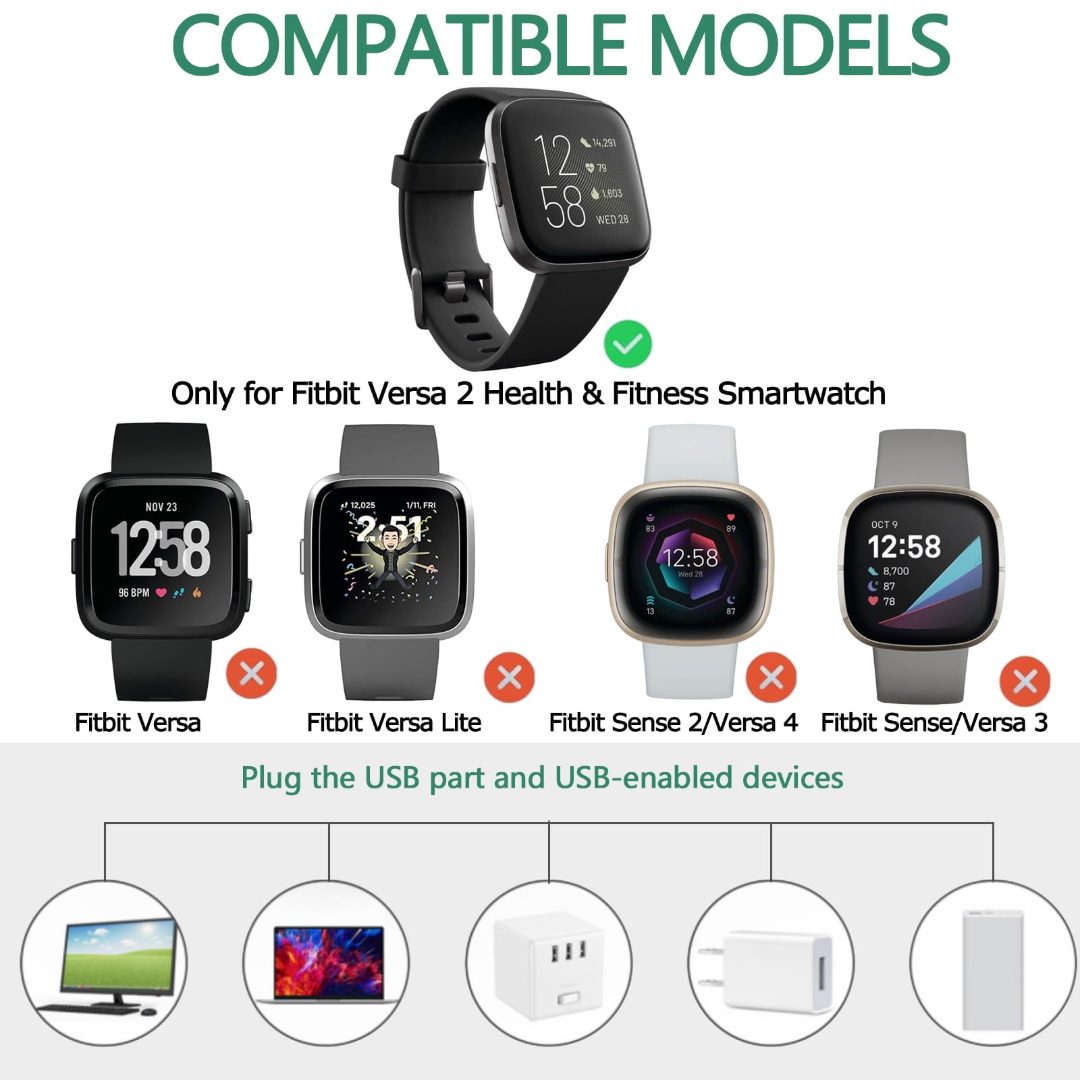 Charging Cable for Fitbit Versa 2