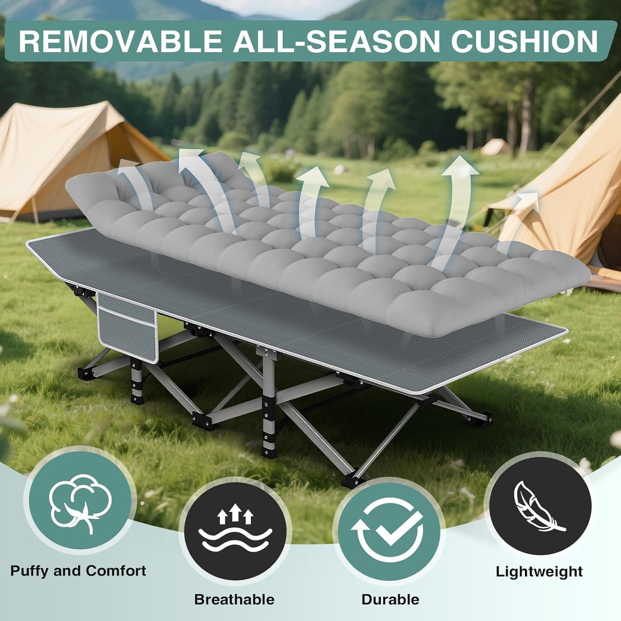 Foldable Camping Bed with Mattress