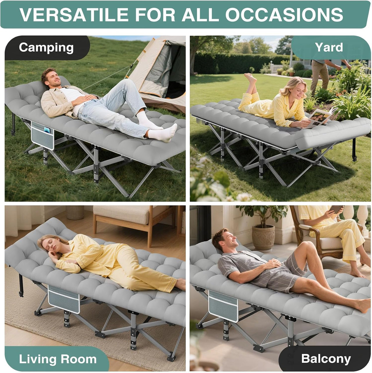 Foldable Camping Bed with Mattress