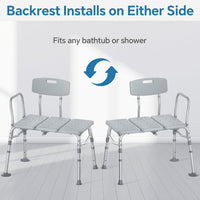 Thumbnail for Adjustable Shower Chair Bath Tub Transfer Bench for Elderly Disabled