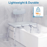 Thumbnail for Adjustable Shower Chair Bath Tub Transfer Bench for Elderly Disabled