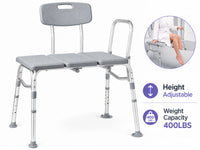 Thumbnail for Adjustable Shower Chair Bath Tub Transfer Bench for Elderly Disabled