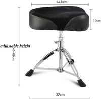 Thumbnail for Drum Stool Saddle Throne Double Braced Tripod Base