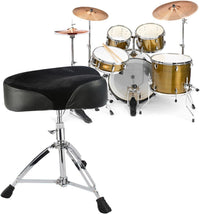 Thumbnail for Drum Stool Saddle Throne Double Braced Tripod Base