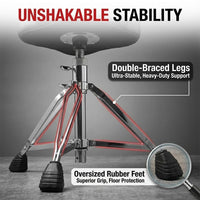 Thumbnail for Drum Stool Saddle Throne Double Braced Tripod Base
