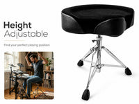 Thumbnail for Drum Stool Saddle Throne Double Braced Tripod Base