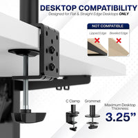 Thumbnail for Dual Monitor Desk Mount Stand