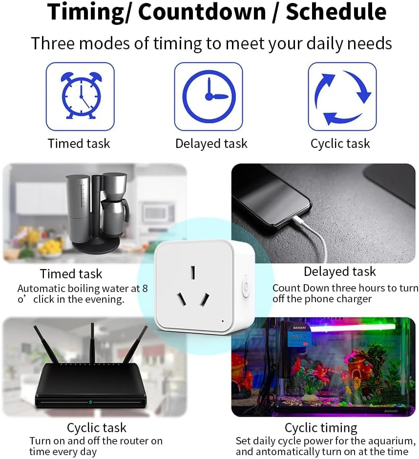 Tuya WiFi Smart Plug – 16A Smart Socket with App & Voice Control