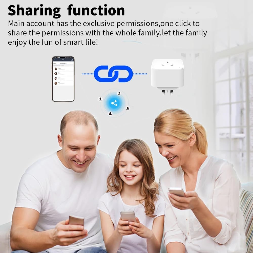 Tuya WiFi Smart Plug – 16A Smart Socket with App & Voice Control