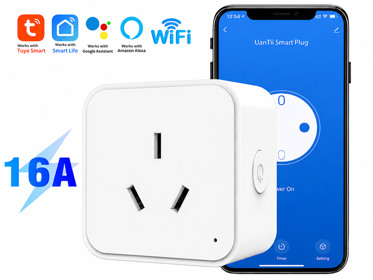 Tuya WiFi Smart Plug – 16A Smart Socket with App & Voice Control