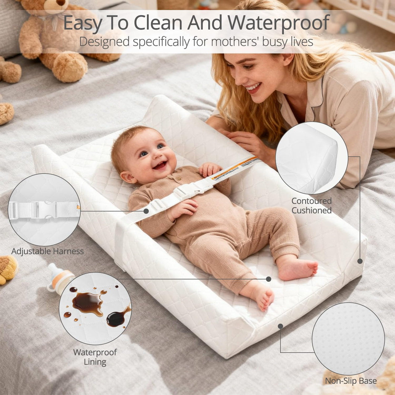 Quilted Change Pad Diaper Changing Mat
