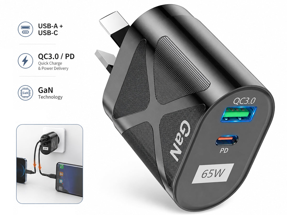 65W GaN USB-C Wall Charger