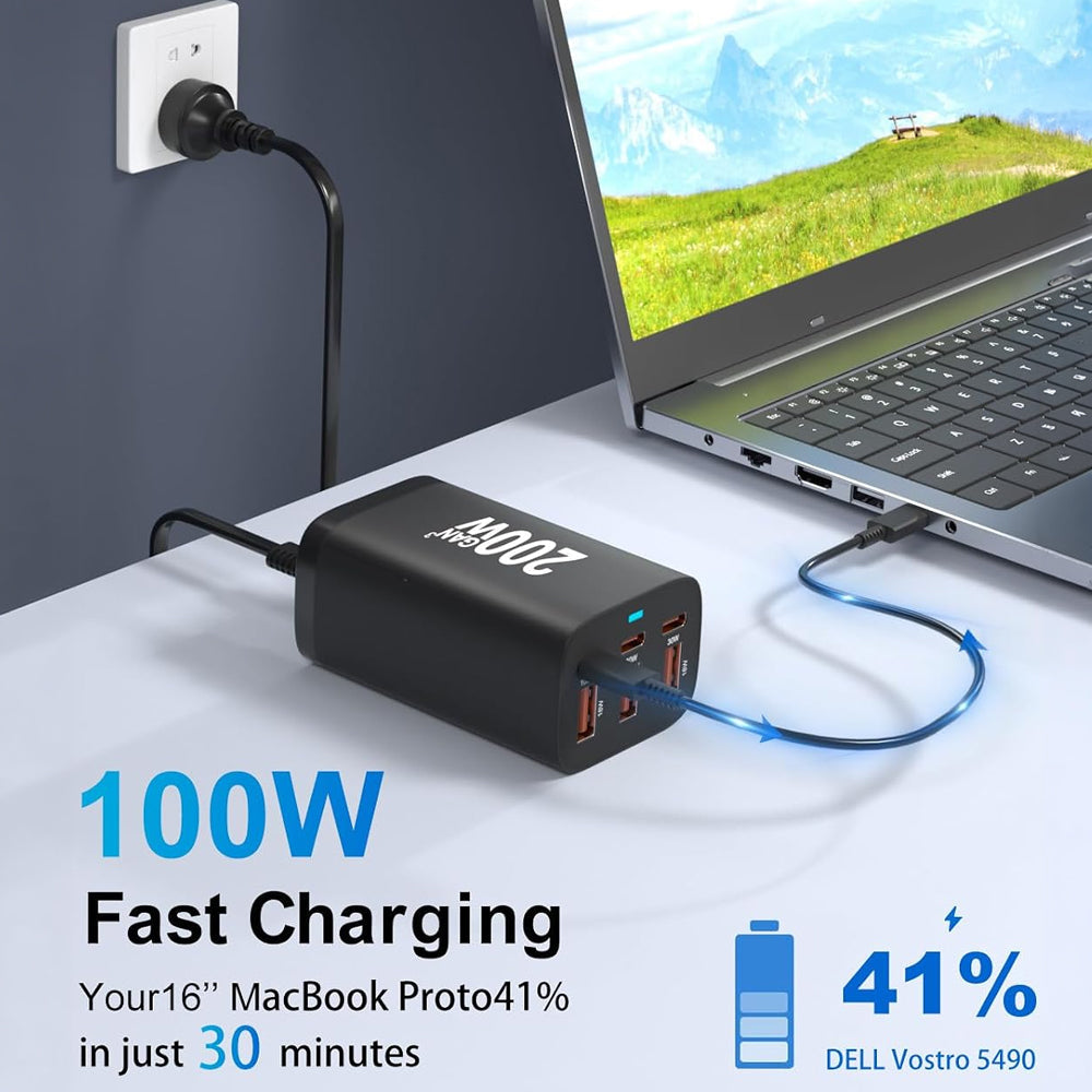 200W GaN USB-C Wall Charger