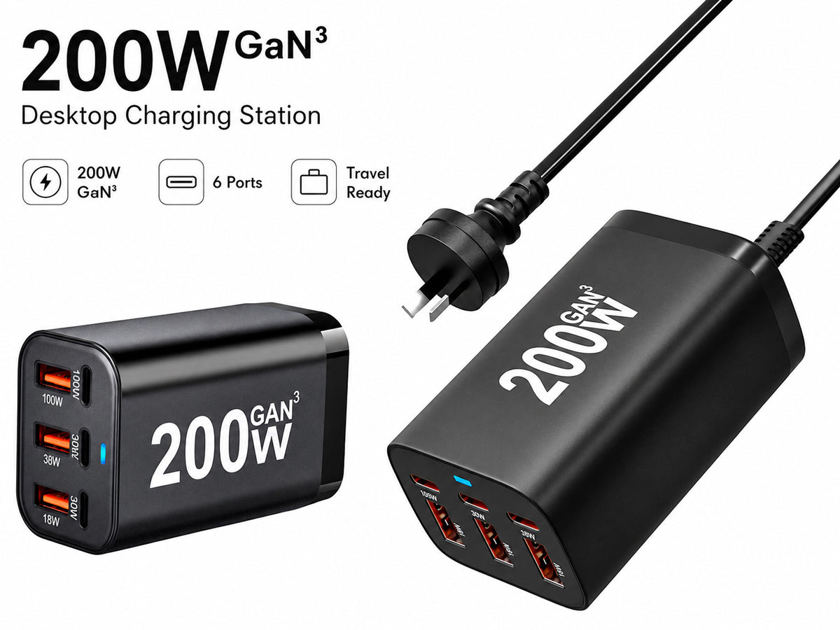 200W GaN USB-C Wall Charger
