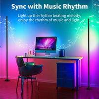 Thumbnail for Corner LED RGB Floor Lamp With Music Sync App & Remote Control