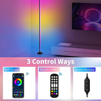 Thumbnail for Corner LED RGB Floor Lamp With Music Sync App & Remote Control