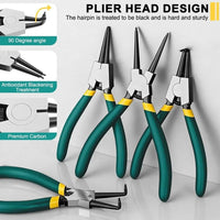 Thumbnail for 4 Piece Circlip Pliers Set with Straight & Curved Tips and Storage Case