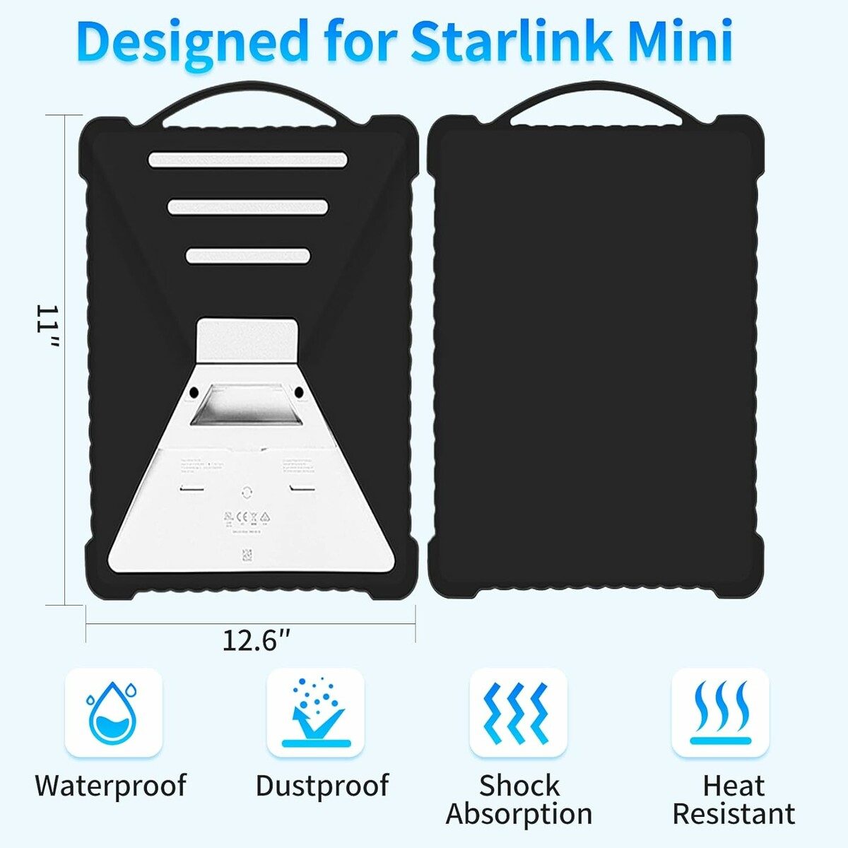 Starlink Mini Protective Cover Silicone Shockproof Case with Portable Handle