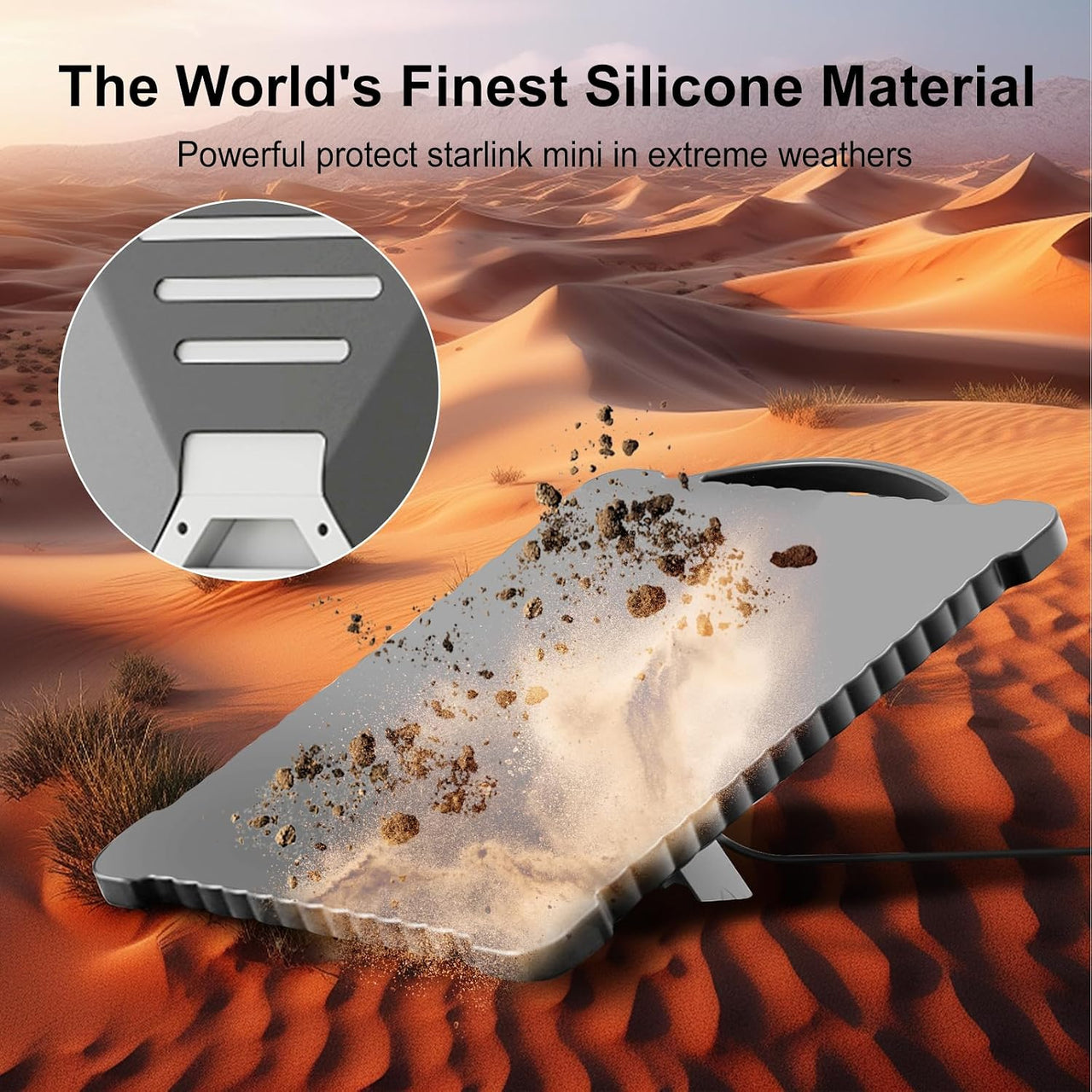 Starlink Mini Protective Cover Silicone Shockproof Case with Portable Handle