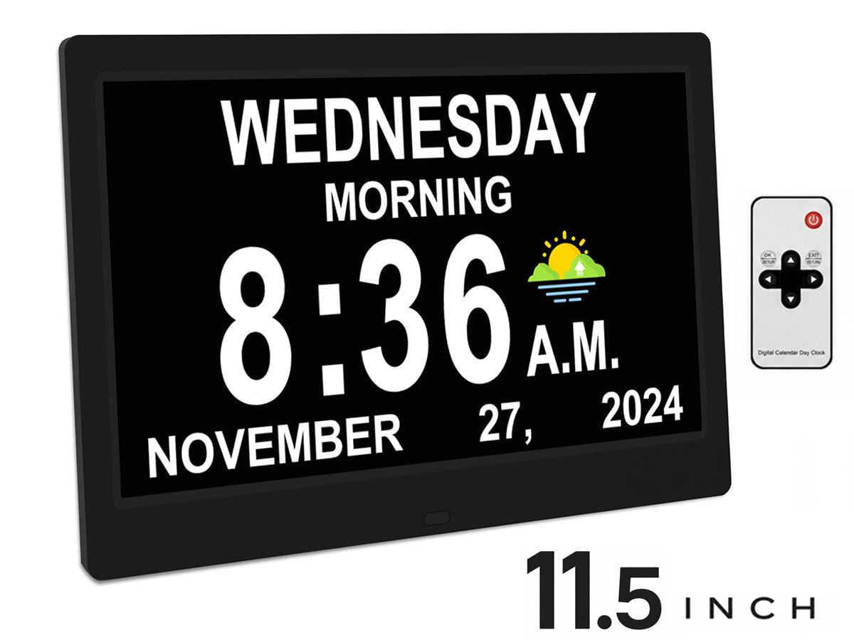 10" Dementia Calendar Clock Digital Alarm Clock