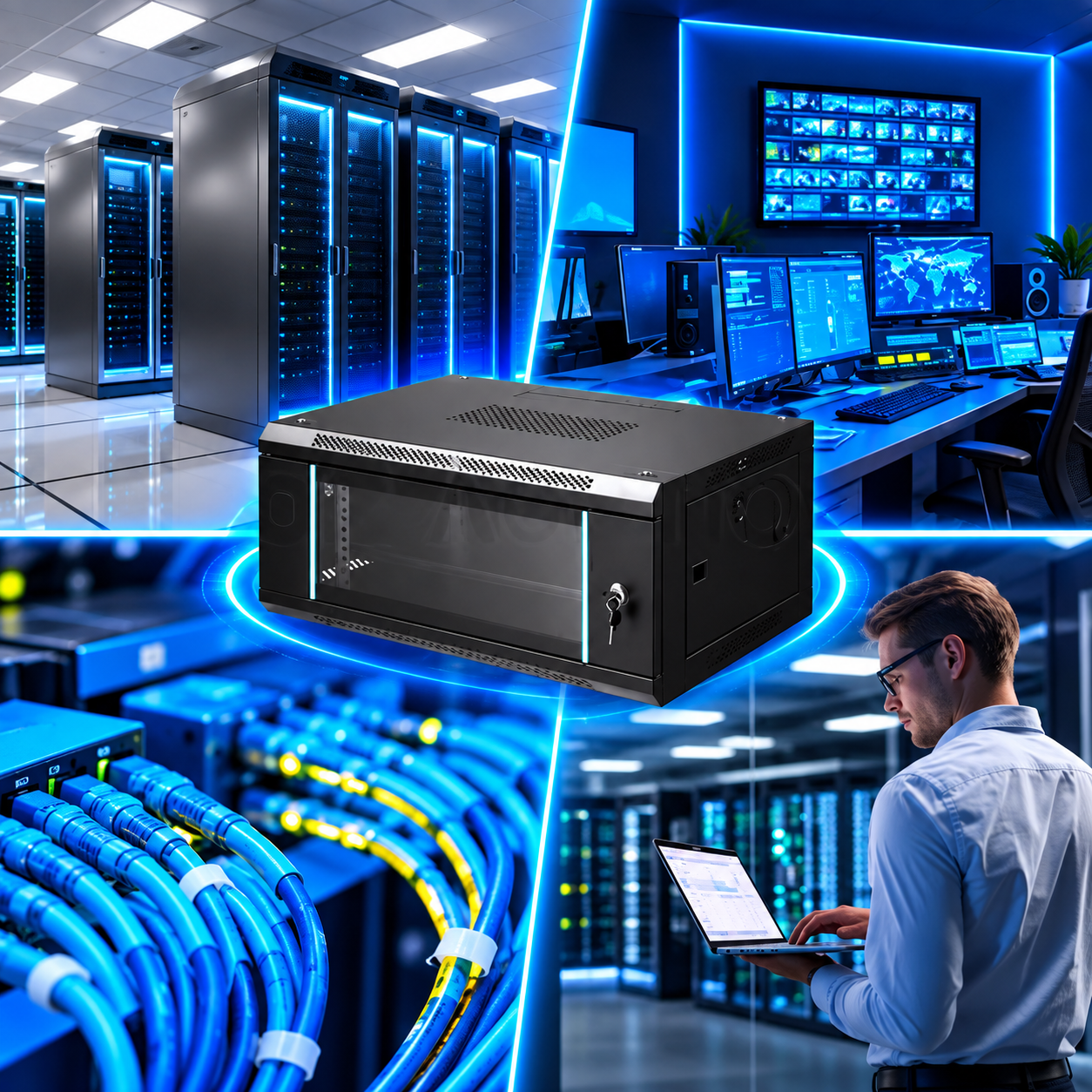 6U Cabinet Server Network Data Rack Wall Mount