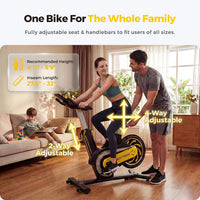 Thumbnail for Adjustable Exercise Bike Spin Bike Heavy Duty