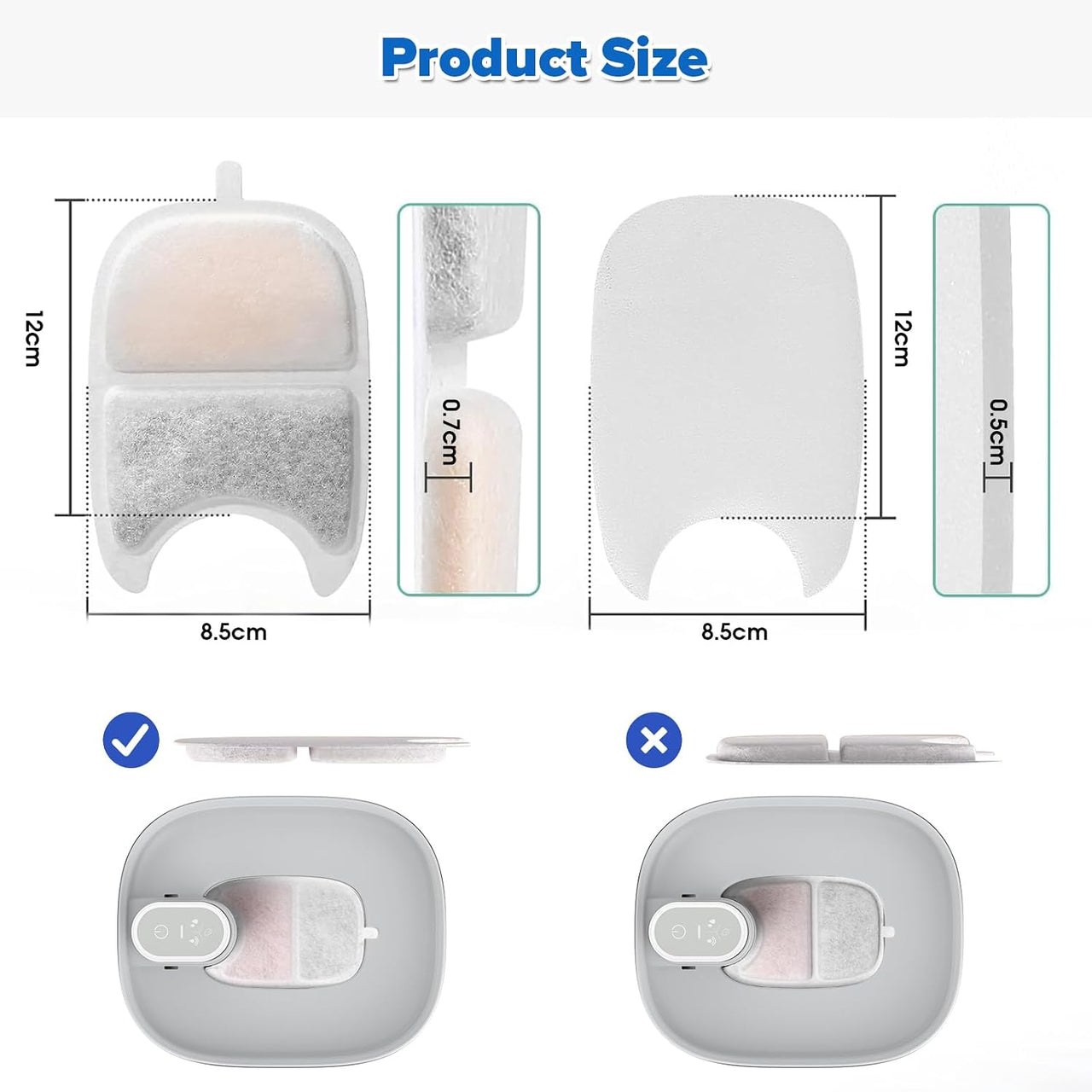 4 Set Pet Water Fountain Filter Replacement