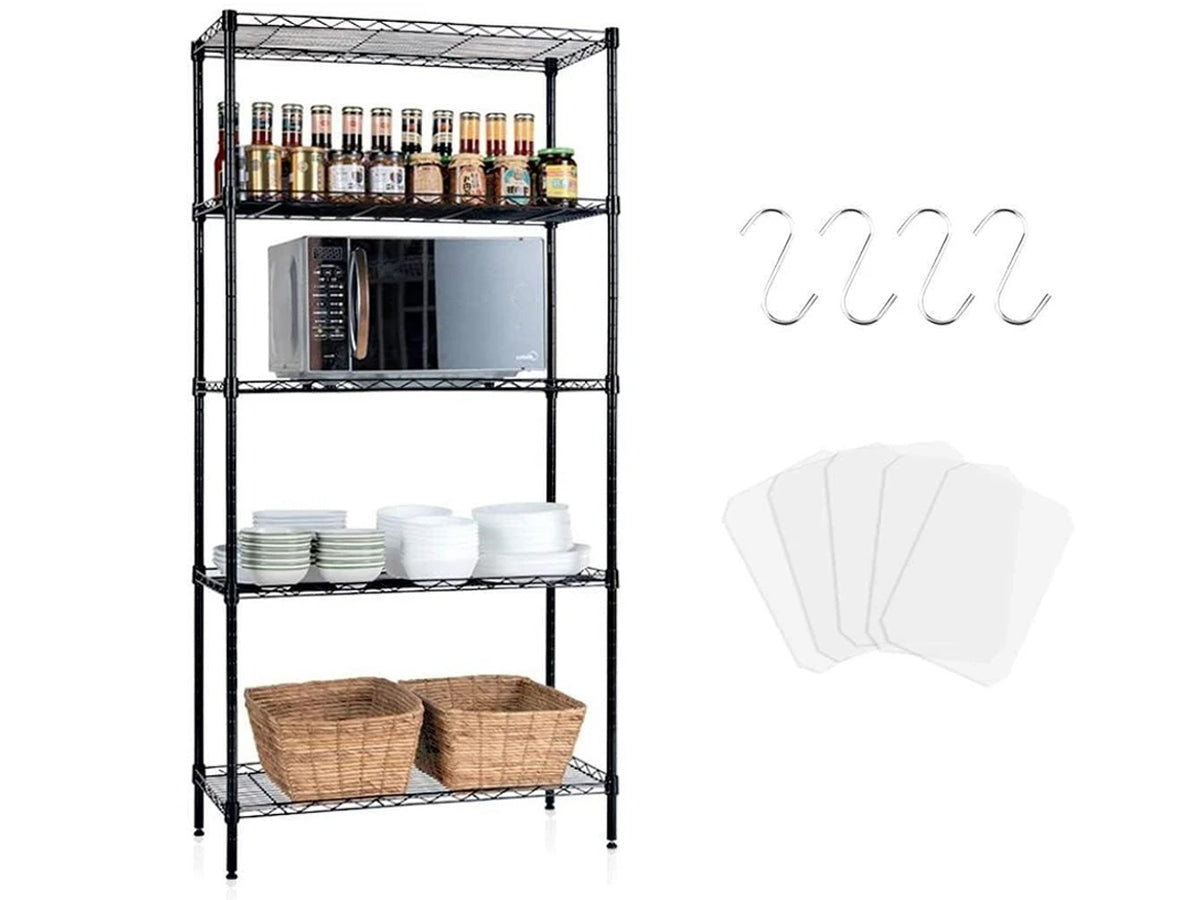 5-Tier Metal Storage Shelving Display Rack