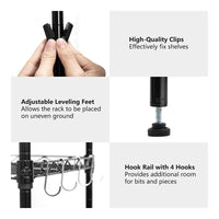 Thumbnail for 5-Tier Metal Storage Shelving Display Rack