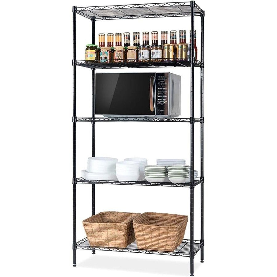 5-Tier Metal Storage Shelving Display Rack