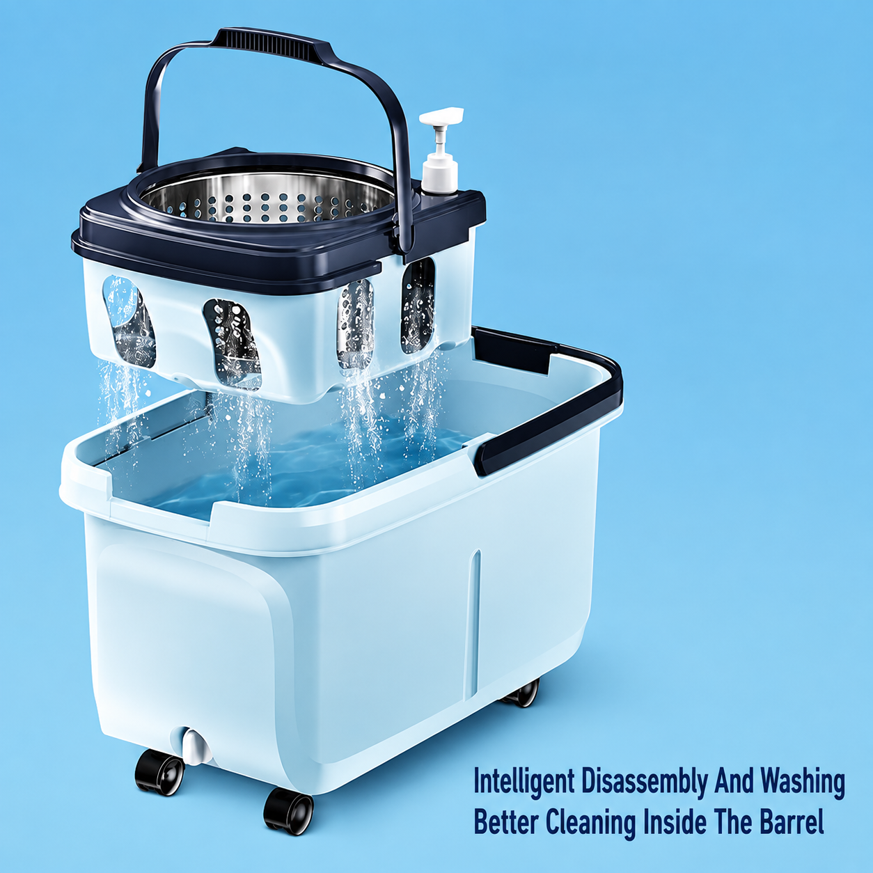 360 Spin Mop + Bucket Set  Rotate Spinning Microfiber Mop