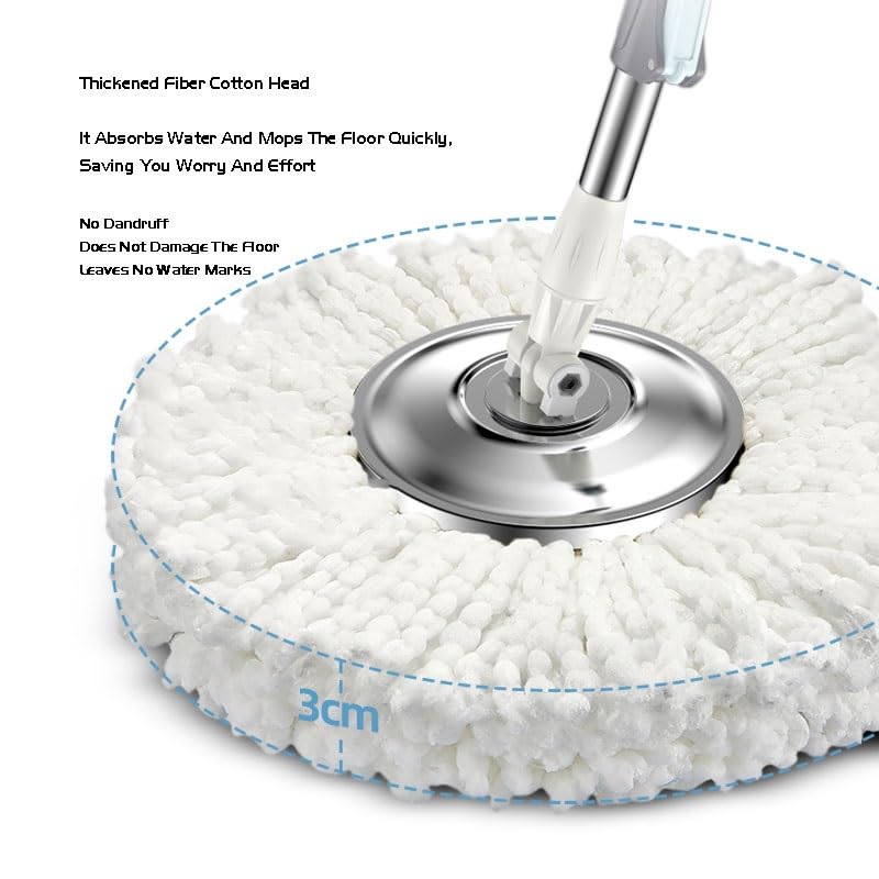 360 Spin Mop + Bucket Set  Rotate Spinning Microfiber Mop