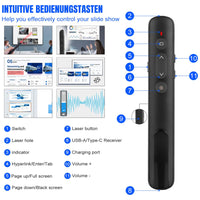 Thumbnail for USB Wireless Presenter Laser Pointer Rechargeable