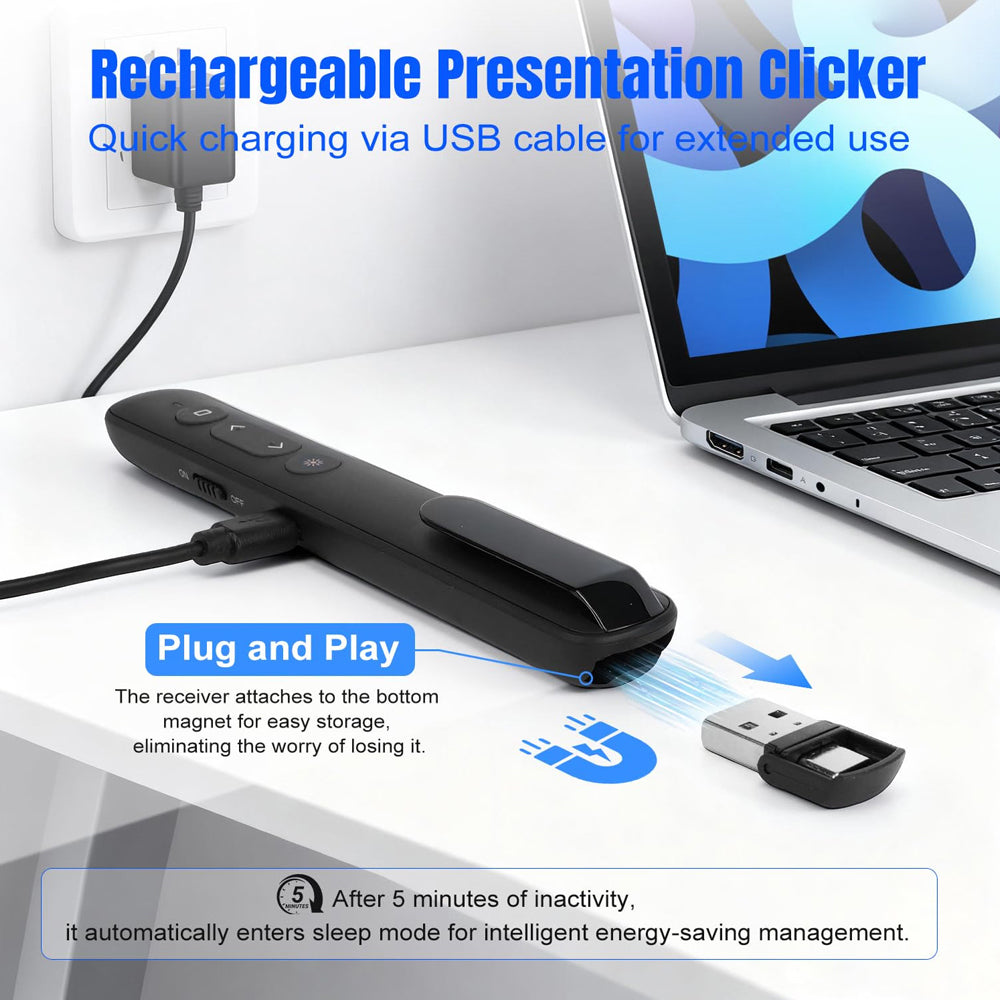 USB Wireless Presenter Laser Pointer Rechargeable